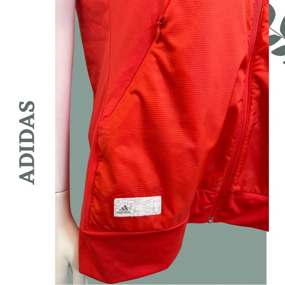 Adidas Women’s Red Coral Sleeveless Golf Tech Wind Vest Jacket Size Medium - Picture 5 of 7